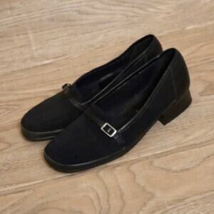 Amalfi By Rangoni Womens Size 4B Black Loafer Shoes Slip-On Made in Italy